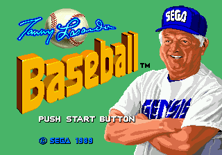 Tommy Lasorda Baseball Title Screen
